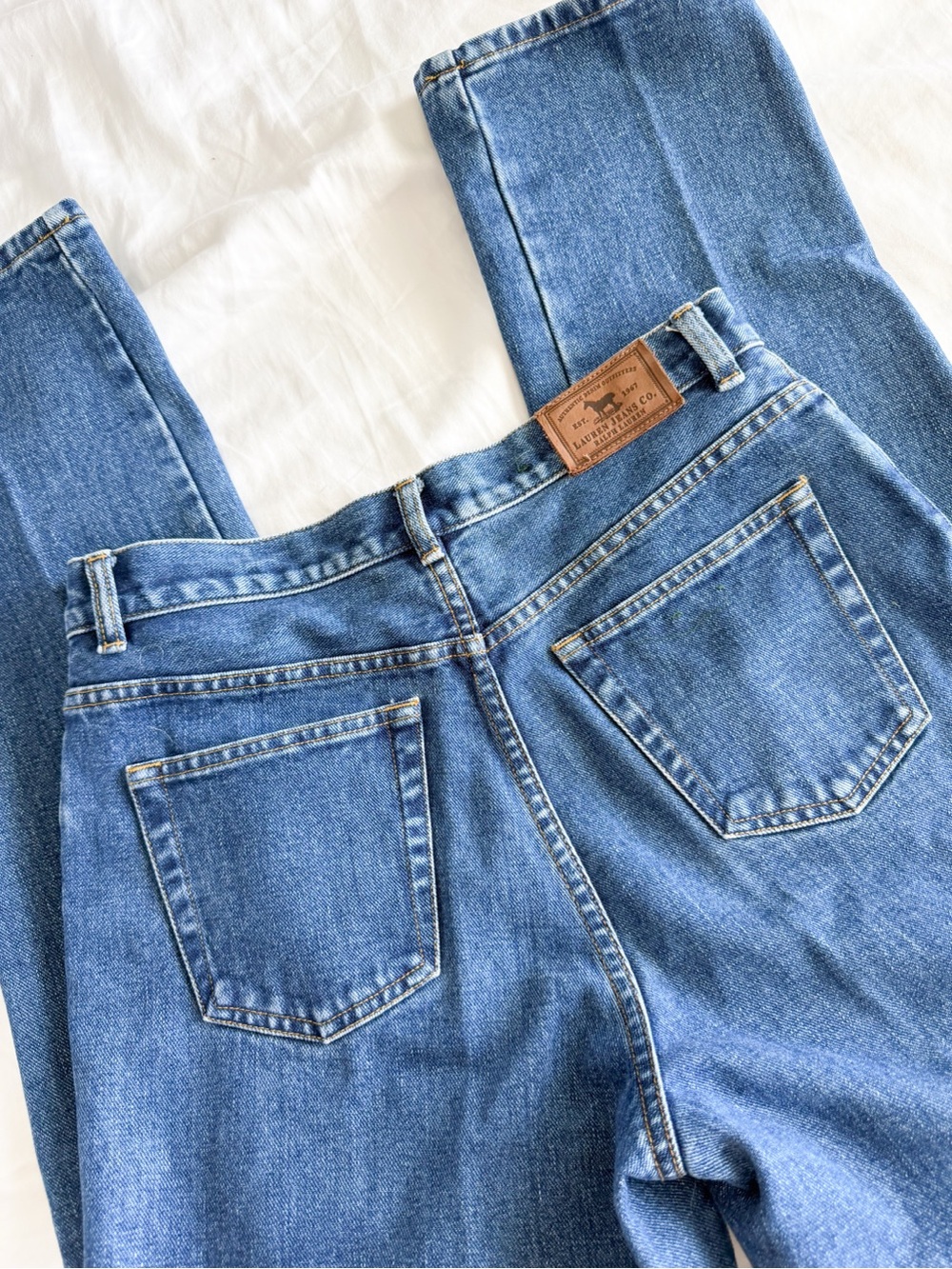 Vintage Ralph Lauren Medium/Dark Wash Straight Leg Jeans 100% Cotton